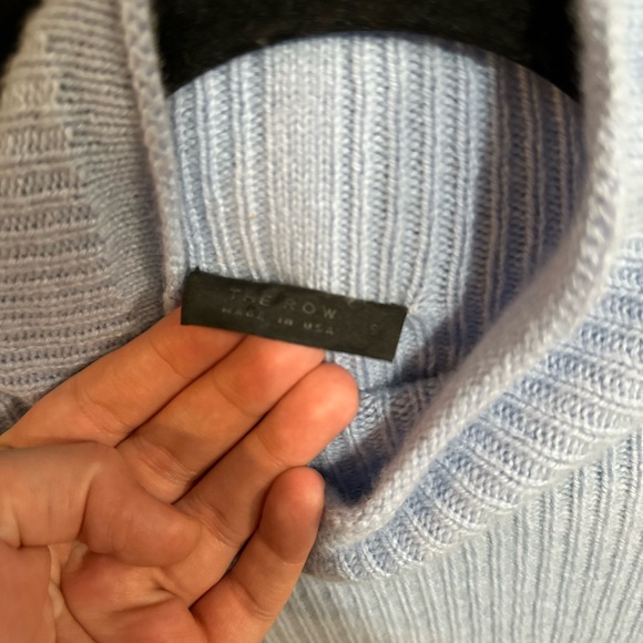 The Row light blue wool cashmere RIB KNIT Size Small - Picture 5 of 5